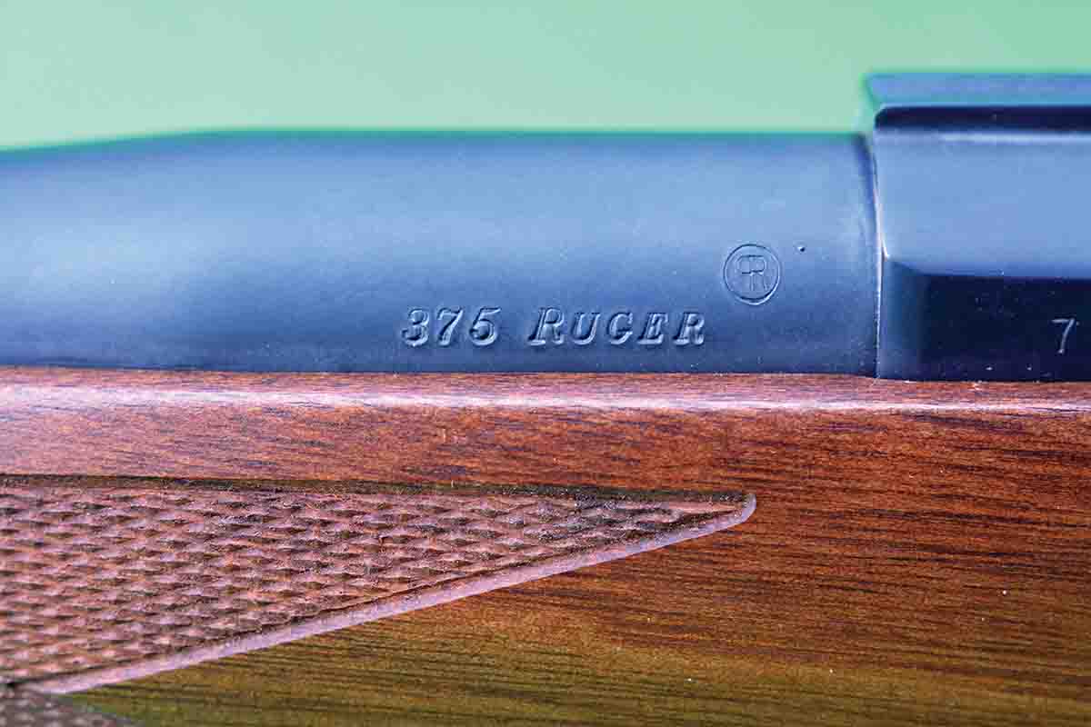 The Ruger M77 MK II and Hawkeye rifles were the vehicles used to introduce such cartridges as the .204 Ruger, .300 and .338 Ruger Compact Magnum, .375 Ruger (shown) and .416 Ruger.